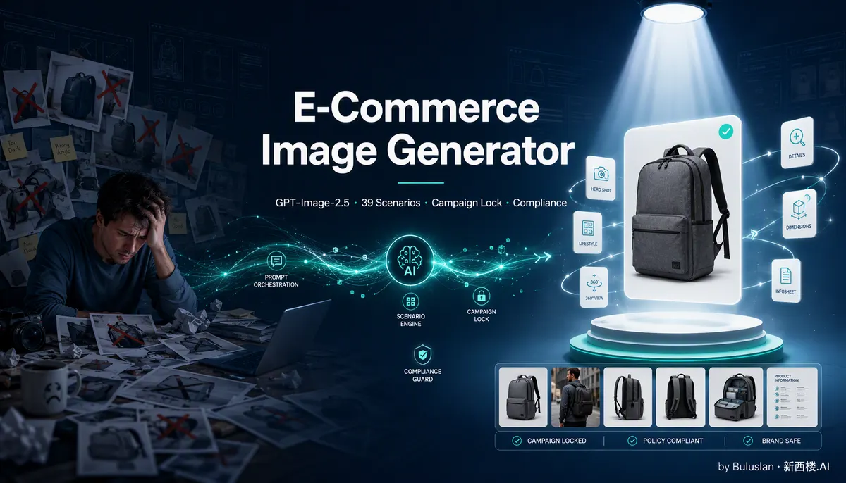 Example output of the GPT Image 2 E-commerce Images agent skill